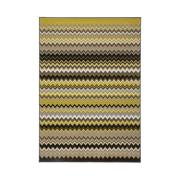 Žlto-čierny koberec Kayoom Stella 700 Yellow, 160 x 230 cm