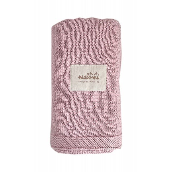 Ružová bambusová detská deka 80x100 cm - Malomi Kids-image-1