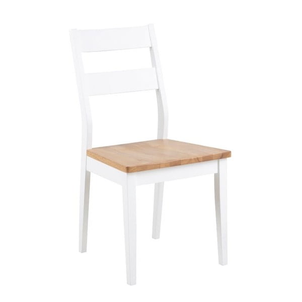 Hnedo-biela jedálenská stolička z kaučukového a dubového dreva Actona Derri