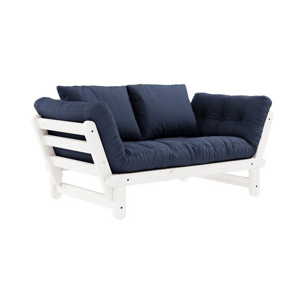 Rozkladacia pohovka s modrým poťahom Karup Design Beat White/Navy-image-1