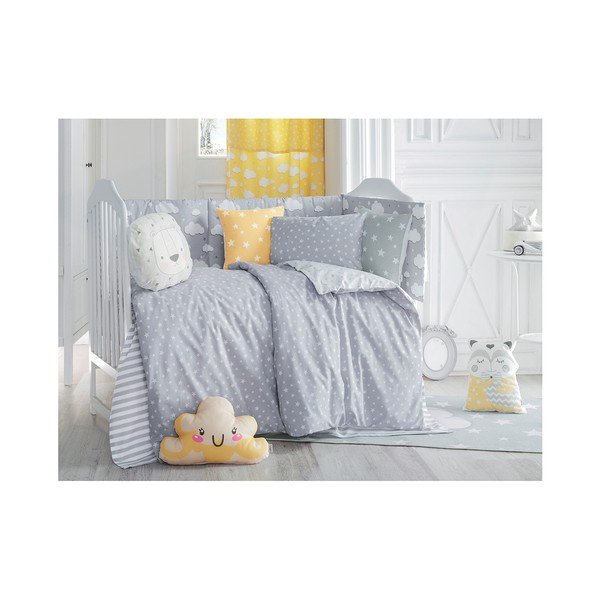 Sivý detský vankúšik s prímesou bavlny Mike & Co. NEW YORK Pillow Toy Elephant, 34 x 24 cm-image-2