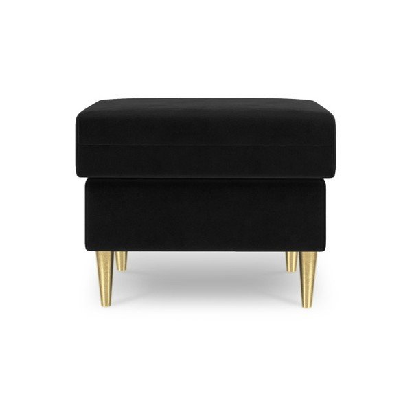 Čierny puf Mazzini Sofas Muguet, 60 × 45 cm-image-2