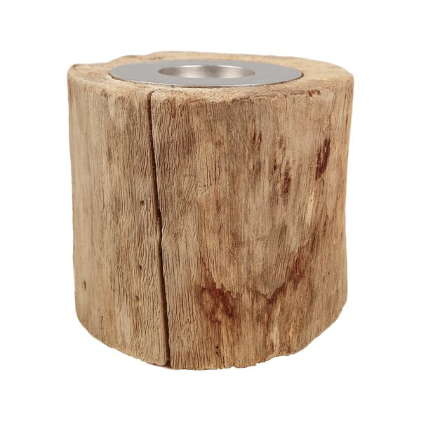 Svietnik z tíkového dreva HSM collection Antique, výška 10 cm-image-1