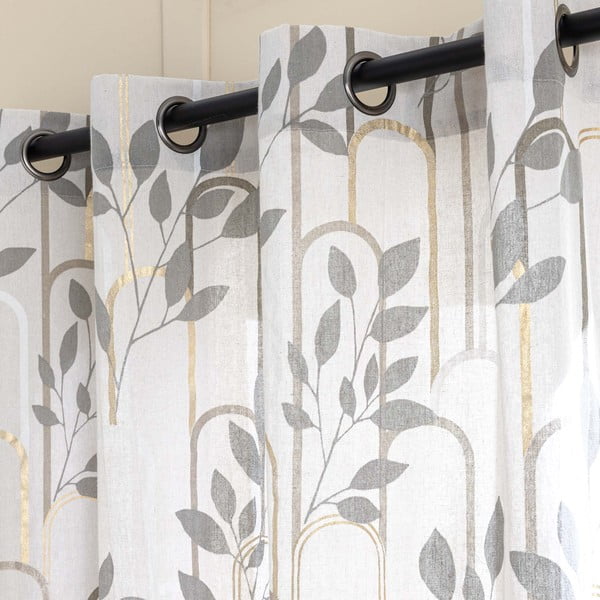 Sivý záves 140x240 cm Roseris – douceur d'intérieur-image-2