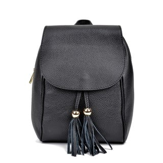 Čierny kožený batoh Sofia Cardoni Tina