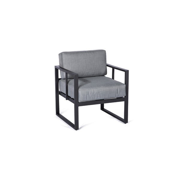 Set grafitovosivých záhradných kresiel Bellisima a čierneho stolíka Loris, ø 35 cm-image-1