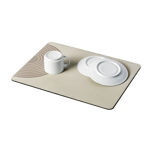 Béžová gumová odkvapkávacia podložka na riad 40x30 cm Dima – Wenko