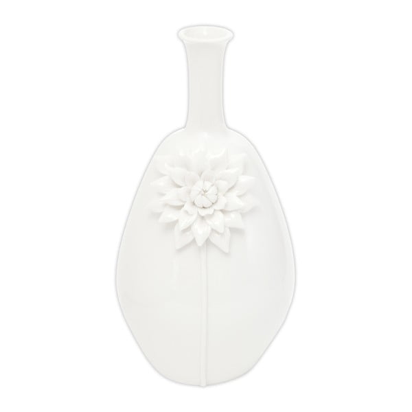 Biela porcelánová váza Mauro Ferretti Sunflower, výška 36 cm