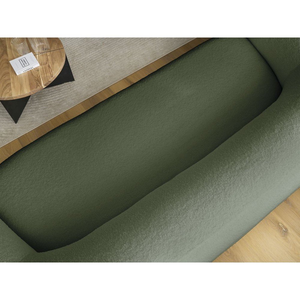 E-shop Zelená pohovka z textílie buklé 193 cm Elina – Bobochic Paris
