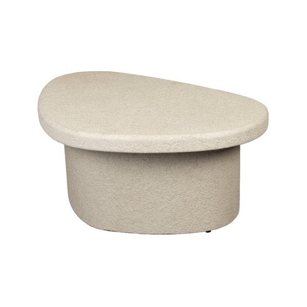 Béžový konferenčný stolík v dekore mramoru 49x74 cm Veda – Dutchbone-image-2