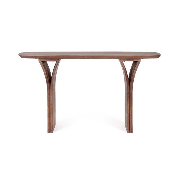 Konzolový stolík z mangového dreva v tmavo prírodnej farbe 40x137 cm Dalton – Bizzotto-image-2
