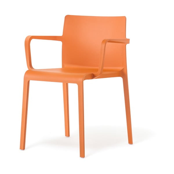 Oranžová stolička s opierkou Pedrali Volt