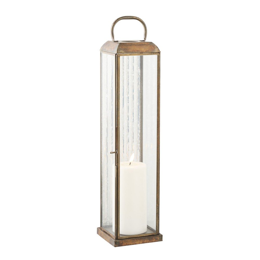 Kovový/sklenený lampáš (výška 49 cm) Herslev – House Nordic