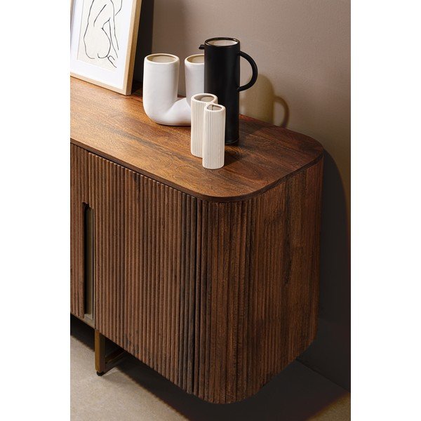 Komoda z mangového dreva v zlatej farbe/v prírodnej farbe 160x75x40 cm Vilas – Bizzotto-image-3