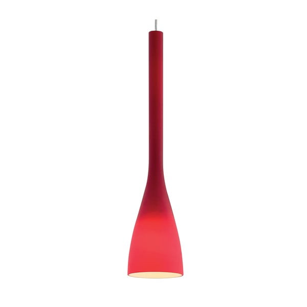 Červené závesné svietidlo Evergreen Lights Red Flute, 65 cm
