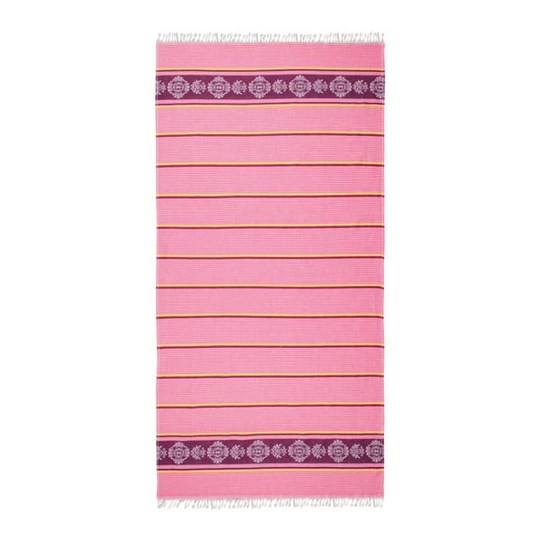 Ružovo-fialová hammam osuška Deco Bianca Loincloth Pink Stripe, 80 x 170 cm