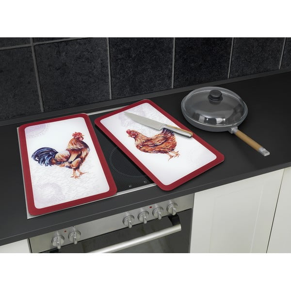 Kryty na sporák z tvrdeného skla v súprave 2 ks 52x30 cm Farm – Wenko-image-3