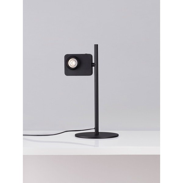 Čierna hliníková LED stolová lampa s ohýbateľnou konštrukciou/so stmievačom (výška  46 cm) Kedros – Nova Luce-image-4
