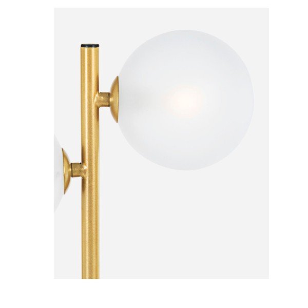 Oceľová stolová lampa v zlatej farbe so skleneným tienidlom (výška  54 cm) Balls – Bizzotto-image-3