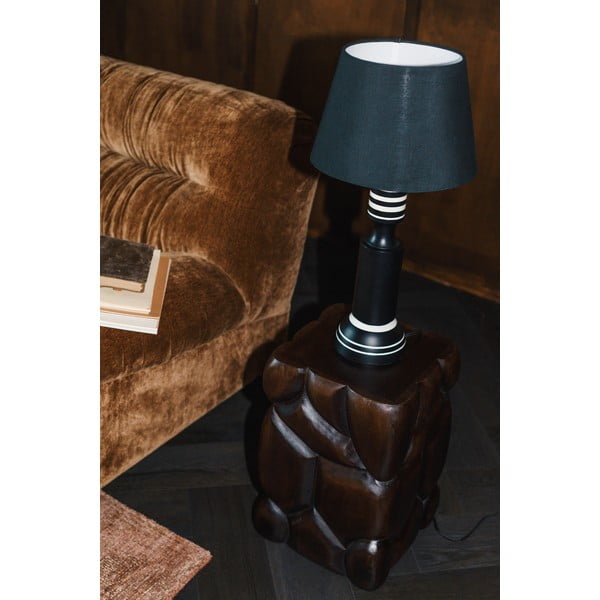 Čierna stolová lampa s textilným tienidlom (výška 60 cm) Virgil – Dutchbone-image-2