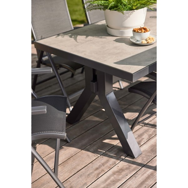 Tmavosivá kovová záhradná stolička Salvatore – Hartman-image-3