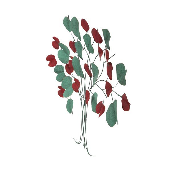 Nástenná červeno-zelená dekorácia Mauro Ferretti Tree, 105 × 94 cm-image-2