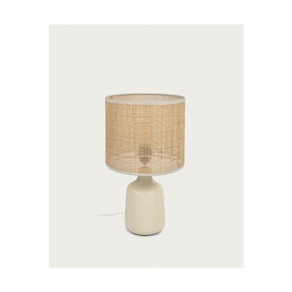 Krémová/v prírodnej farbe keramická stolová lampa (výška 46 cm) Erna – Kave Home-image-4