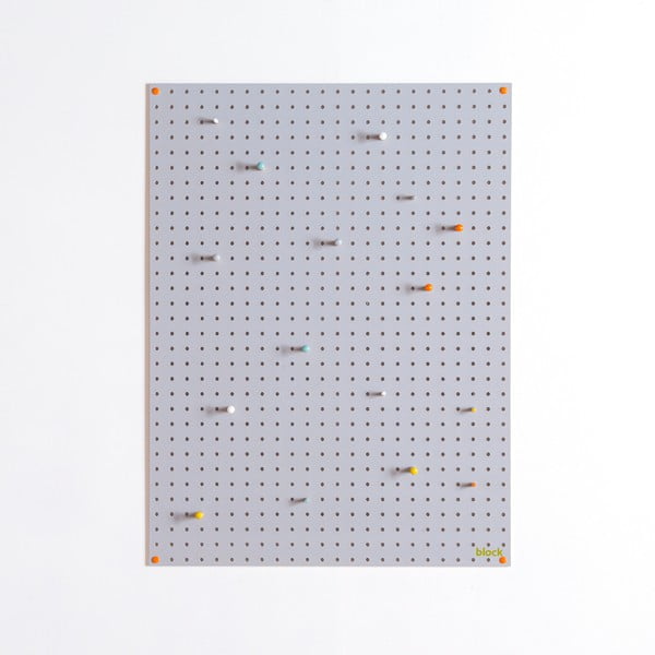Multifunkčná nástenka Pegboard 61x81 cm, šedá-image-2