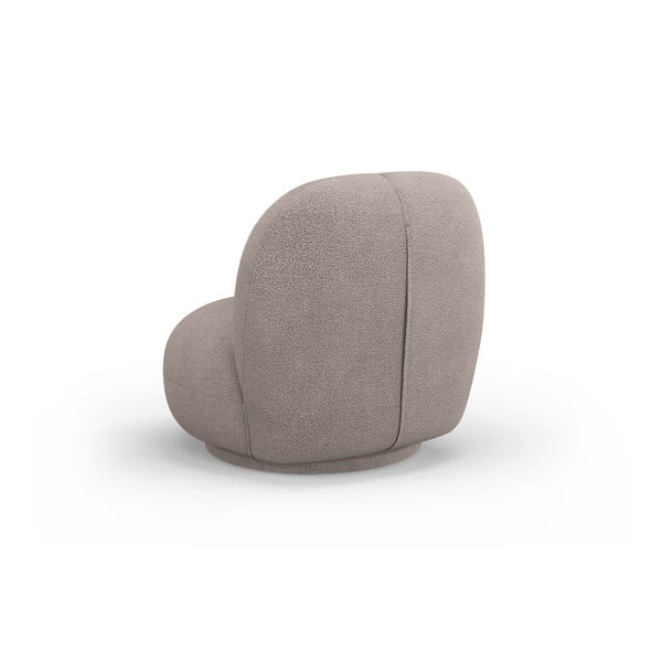 Béžové kreslo z textílie buklé Chuck – Micadoni Home-image-3