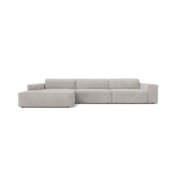 Svetlosivá modulárna rohová pohovka (ľavý roh/s leňoškou) Jodie – Micadoni -image-1