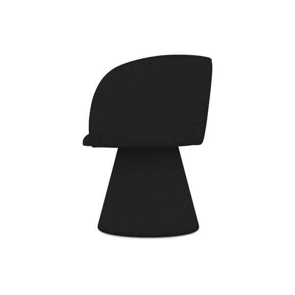 Čierne čalúnené jedálenské kreslo Maia – Makamii-image-3