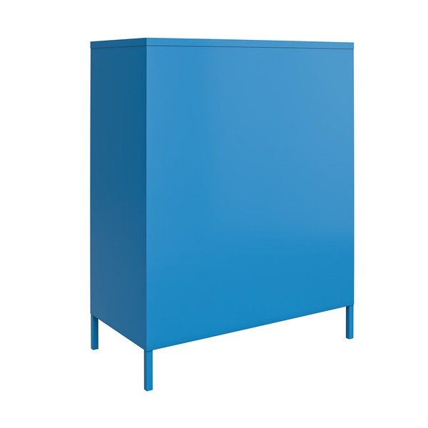 Modrá kovová komoda Novogratz Cache, 80 x 102 cm-image-4