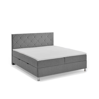 Svetlosivá boxspring posteľ s úložným priestorom 180x200 cm Leo - Meise Möbel