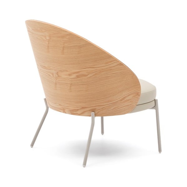 Béžové kreslo z imitácie kože Eamy – Kave Home-image-4