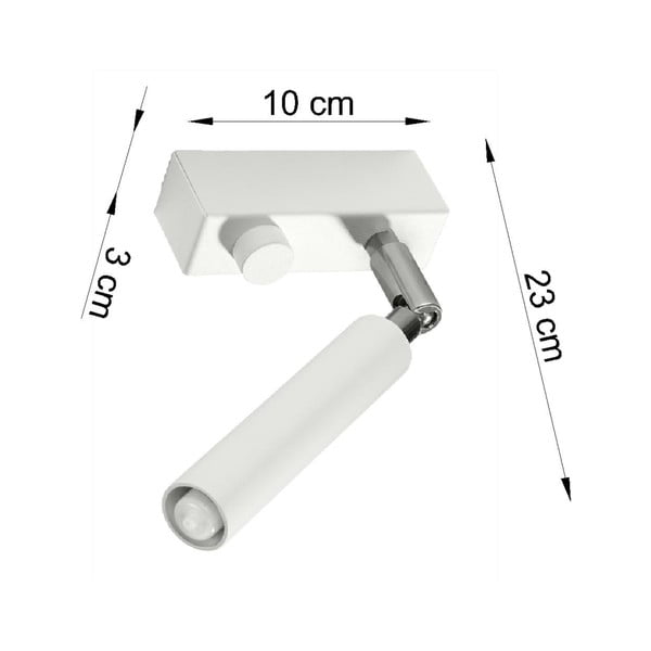 Biele bodové svietidlo 10x3 cm Tiden – Sollux-image-3