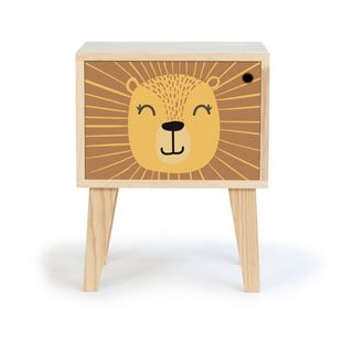 Nočný stolík z masívnej borovice Little Nice Things Lion