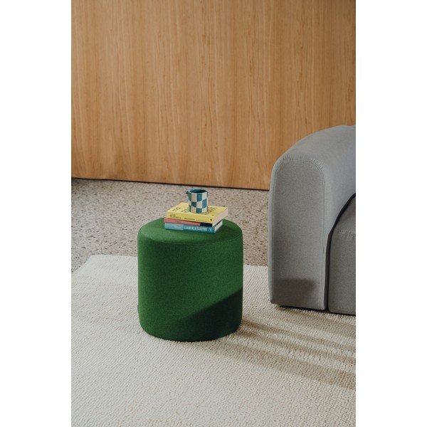 Zelený vlnený taburet Folk – noo.ma-image-2
