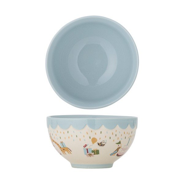 Svetlomodrá/krémovobiela kameninová detská miska ø 13,5 cm Celebrate – Bloomingville Mini-image-3