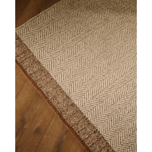 Béžový obojstranný ručne tkaný vlnený koberec 160x230 cm Nifelia – Kave Home-image-3