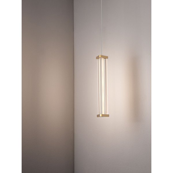 Kovové LED závesné svietidlo so stmievačom v matne zlatej farbe s tienidlom z akrylového skla ø 6 cm Pheme – Nova Luce-image-2