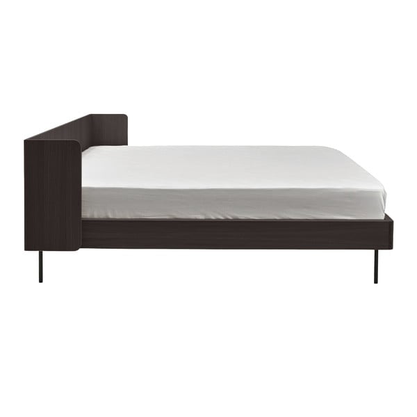 Čierna dvojlôžková posteľ v dekore duba 180x200 cm Wrap – Bonami Selection-image-2