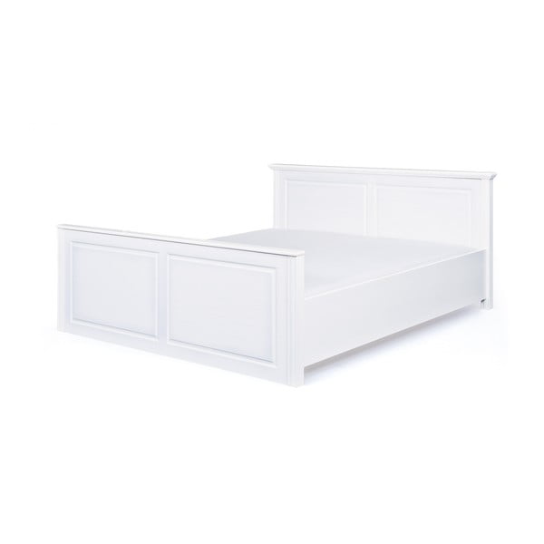 Biela posteľ z borovicového dreva Interlink Danz, 180 × 200 cm