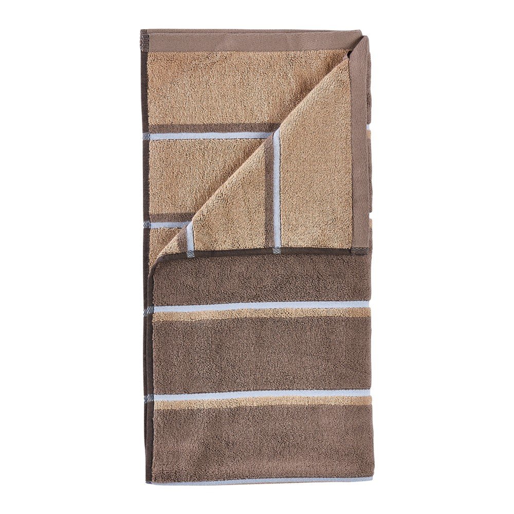 E-shop Hnedý/béžový bavlnený uterák 50x100 cm Sauna – Zone
