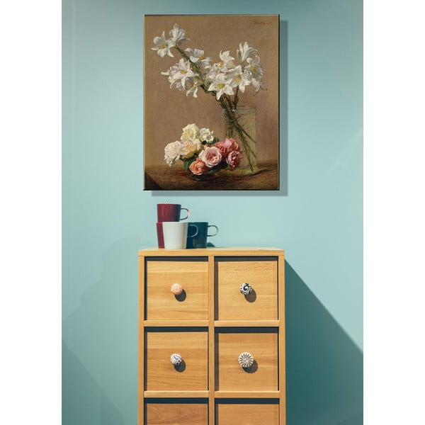 Reprodukcia obrazu Henri Fantin-Latour - Roses and Lilies, 45 × 60 cm-image-1