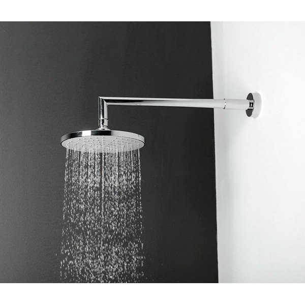 Plastová hlavová sprcha v lesklo striebornej farbe ø 20 cm – Sapho-image-1