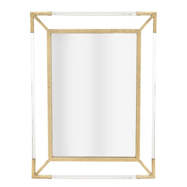 Nástenné zrkadlo s detailmi v zlatej farbe InArt Henny