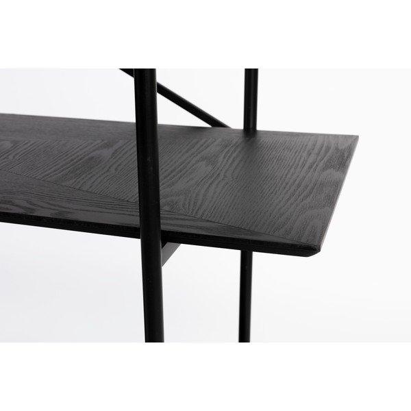 Čierny kovový regál 120x180x40 cm Marcio – White Label-image-4