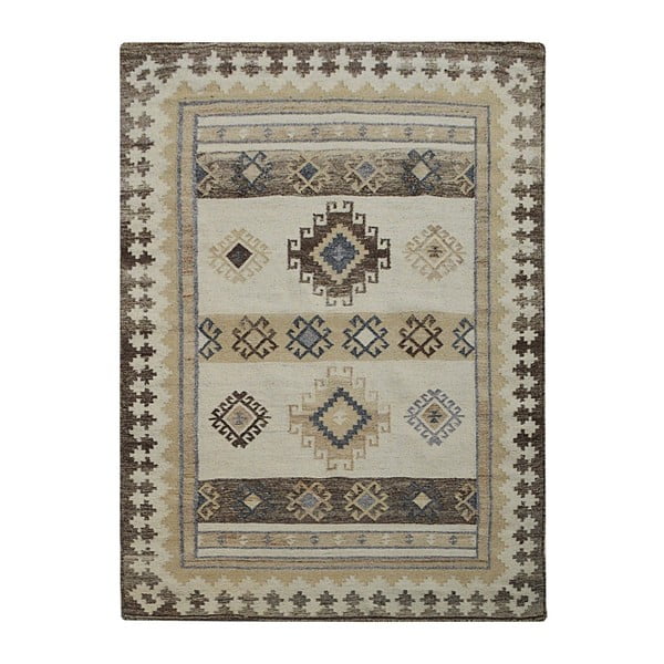 Vlnený koberec Kilim Natural, 120 x 180 cm