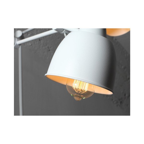 Biela nástenná lampa na 2 žiarovky Custom Form Coben-image-3