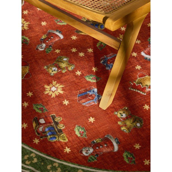 Červený/zelený okrúhly koberec s vianočným motívom ø 200 cm Toy's Delight Nostalgic Noel Red Green – Villeroy&Boch-image-2
